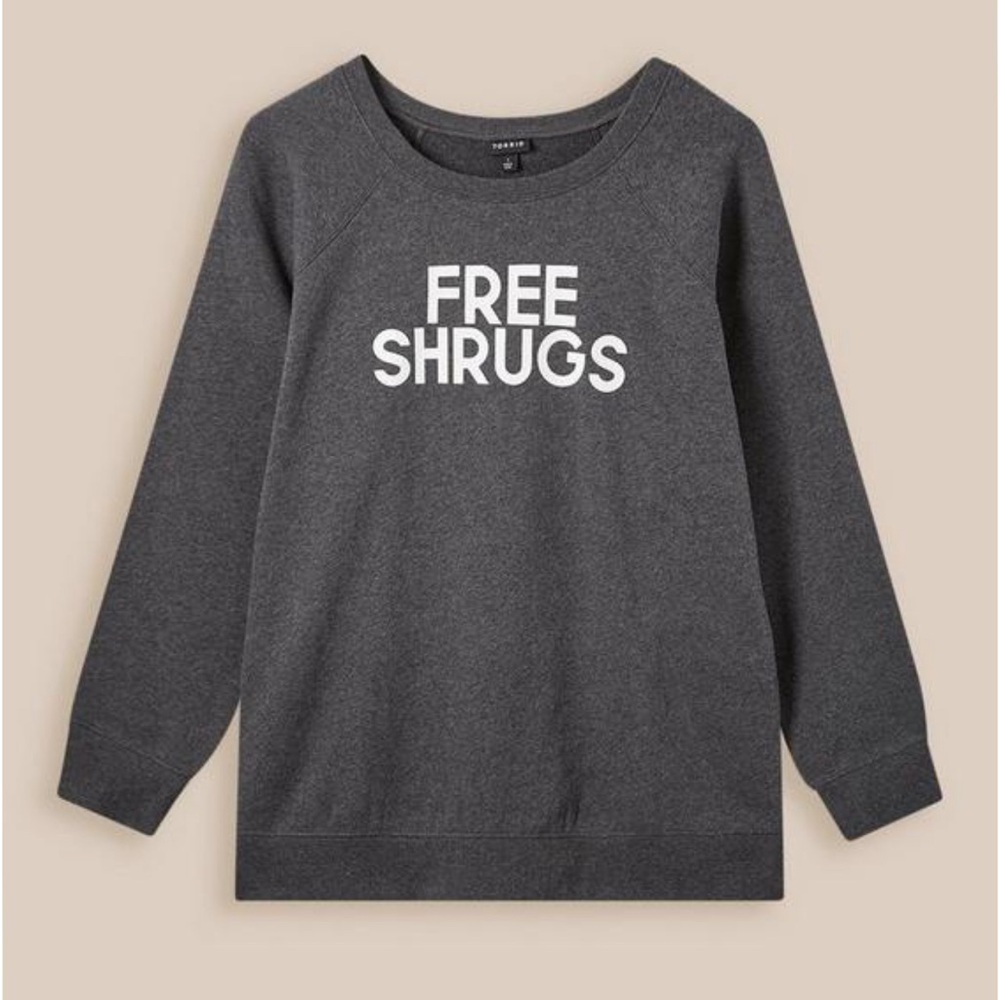 Torrid Free Shrugs Cozy Fleece Crew Neck Raglan Sweatshirt